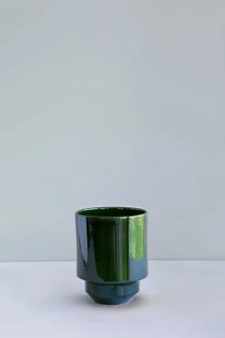 Hoff krukke, glaseret, Grøn