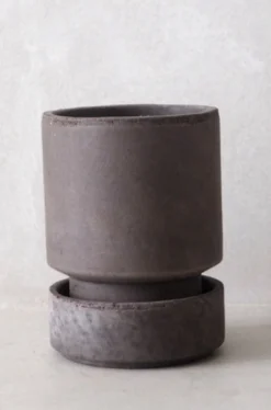 Hoff krukke, raw grey + raw grey underskål, gulvkrukke
