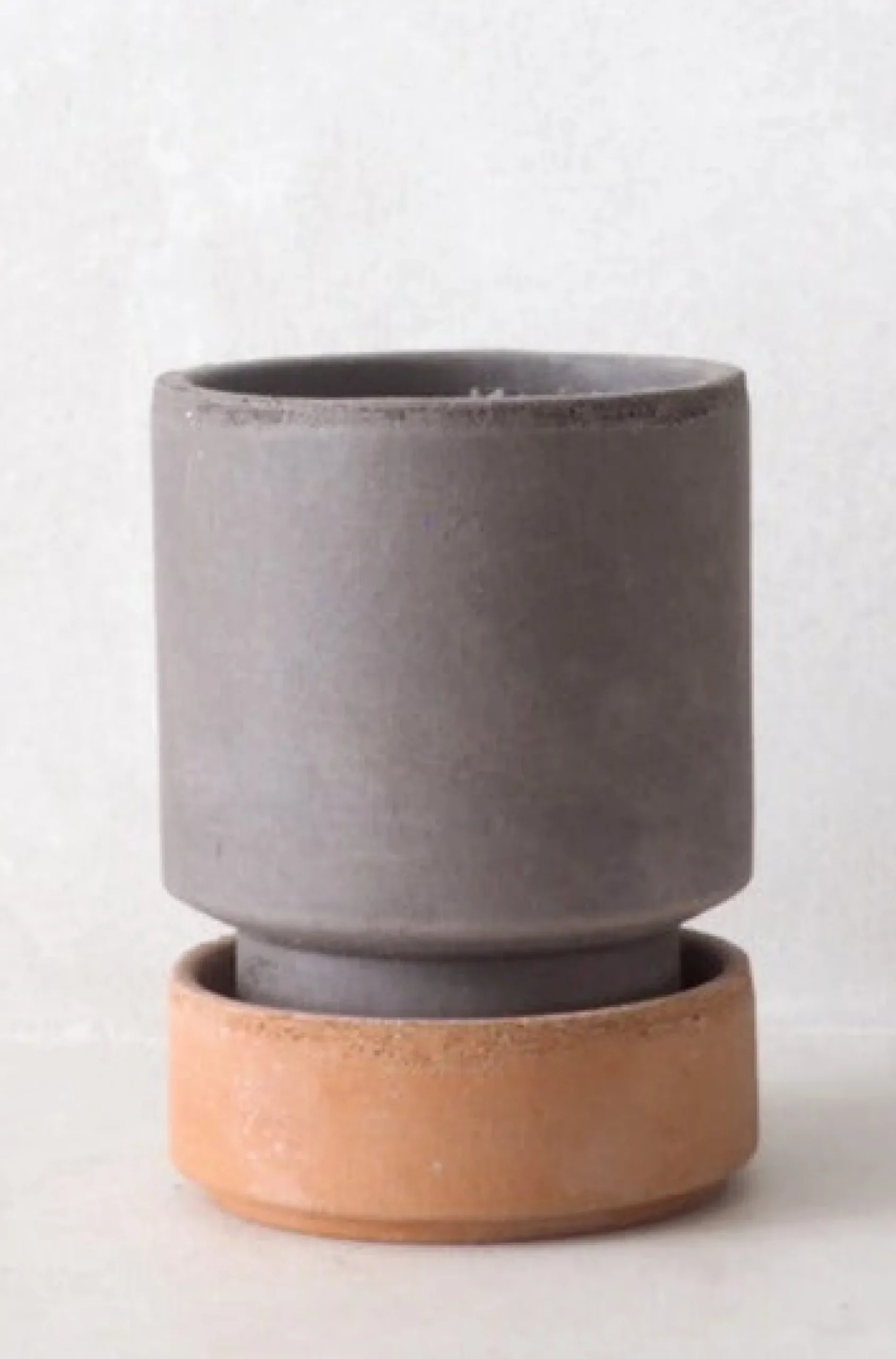 Hoff krukke, raw grey + raw rosa underskål, gulvkrukke