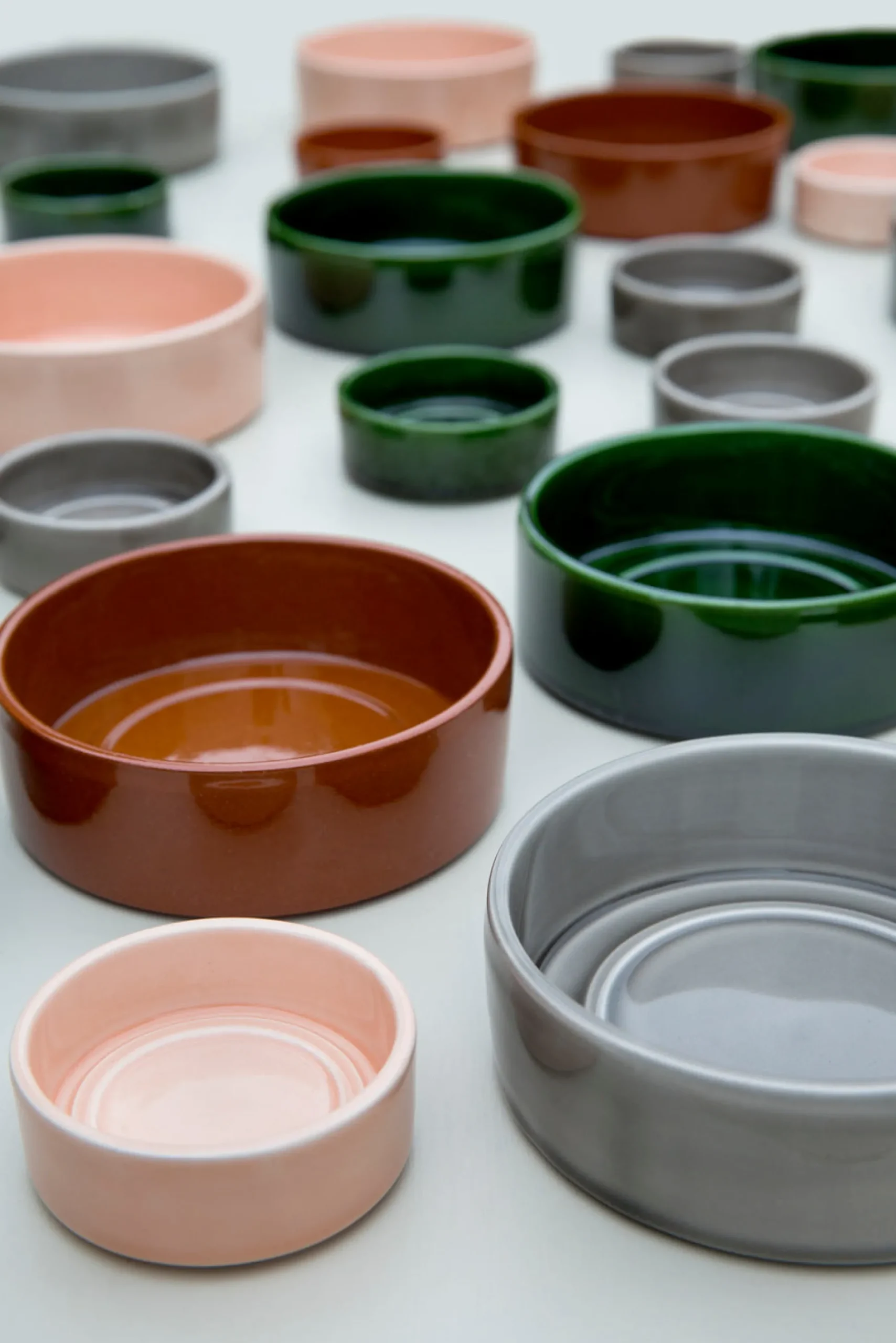 Hoff krukke, raw rosa + rosa underskål, gulvkrukke