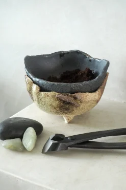 Japansk bonsai krukke, håndlavet, sort