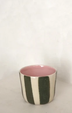 StineMei Plantekop - Stribet grøn